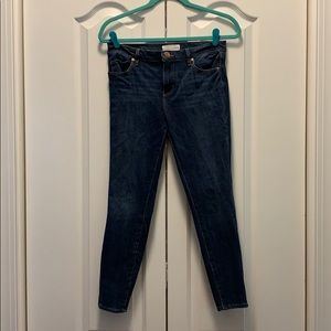 Loft dark wash skinny jeans